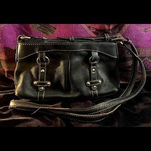 Coldwater Creek Black Leather Crossbody Purse